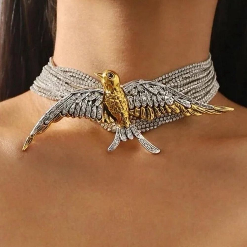 Zara Gold and Silver Bird Necklace